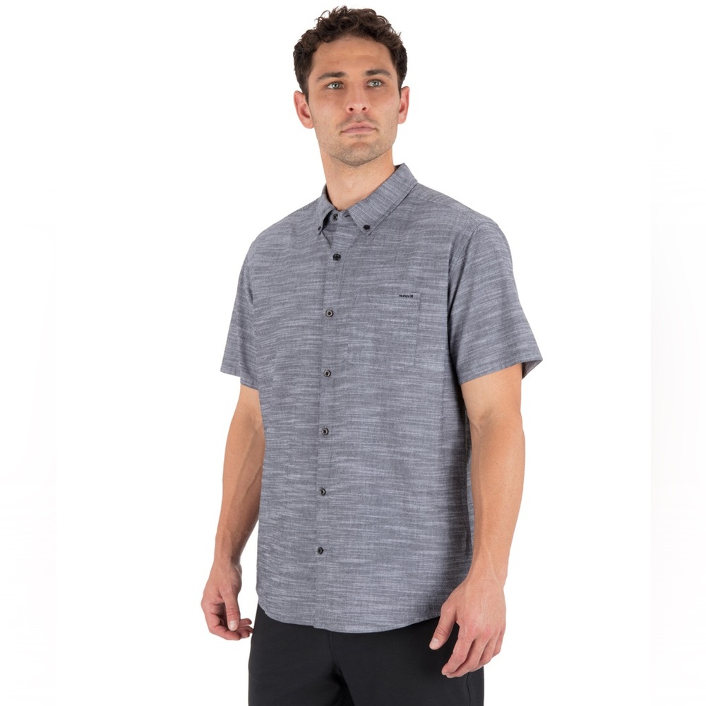 Men's Hurley Gray Casual Button Down Shirt XL